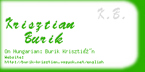 krisztian burik business card